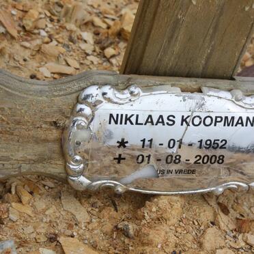 KOOPMAN Niklaas 1952-2008