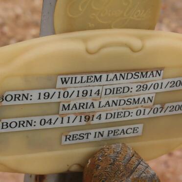 LANDSMAN Willem 1914-2005 &amp; Maria 1914-2003