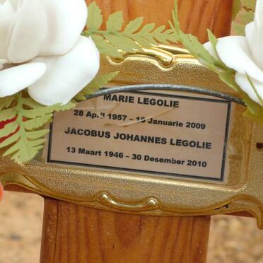 LEGOLIE Jacobus Johannes 1946-2010 &amp; Marie 1957-2009