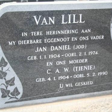 LILL Jan Daniel, van 1904-1974 &amp; C.A.W. 1904-1990