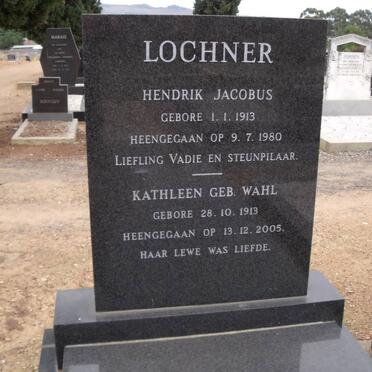 LOCHNER Hendrik Jacobus 1913-1980 &amp; Kathleen WAHL 1913-2005
