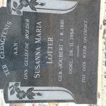 LÖTTER Susanna Maria 1881-1968