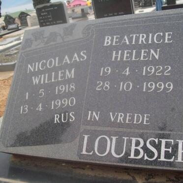 LOUBSER Nicolaas Willem 1918-1990 &amp; Beatrice Helen 1922-1999