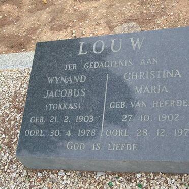 LOUW Wynand Jacobus 1903-1978 &amp; Christina Maria VAN HEERDEN 1902-1976
