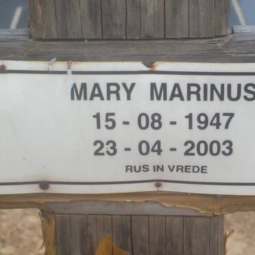 MARINUS Mary 1947-2003