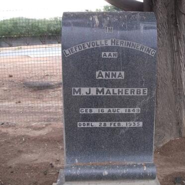 MALHERBE Anna M.J. 1849-1935