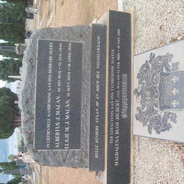 MALAN Albertus J. 1856-1941 &amp; Elsje M.J. 1854-1928 :: JOUBERT Magdalena Hugo nee MALAN 1882-1921