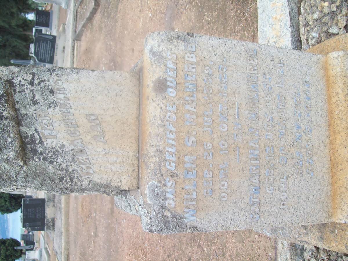 MALHERBE Willem S. 18?9-1923 &amp; Catharina J. 1895-1921
