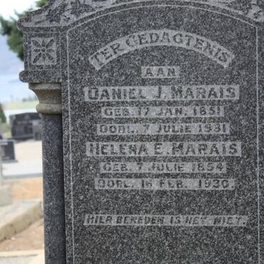 MALAN Daniel J. 1851-1931 &amp; Helena E. 1854-1930