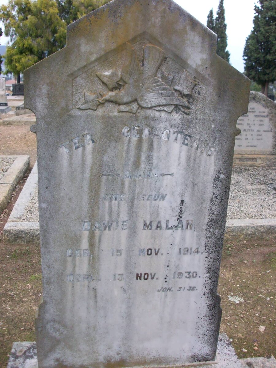 MALAN Dawie 1914-1930
