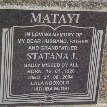 MATAYI Statana J 1920-2004
