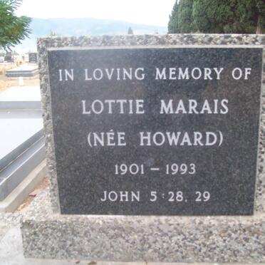 MARAIS Lottie nee HOWARD 1901-1993