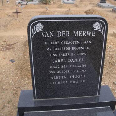 MERWE Sarel Daniël, van der 1925-1996 &amp; Aletta HUGO 1922-1999