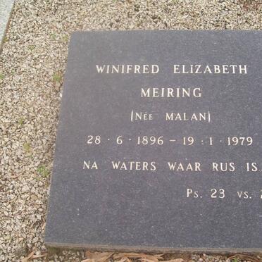 MEIRING Winifred Elizabeth nee MALAN 1896-1979