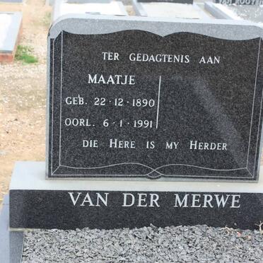 MERWE Maatje, van der 1890-1991