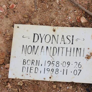 NOMANDITHINI Dyonasi 1958-1998