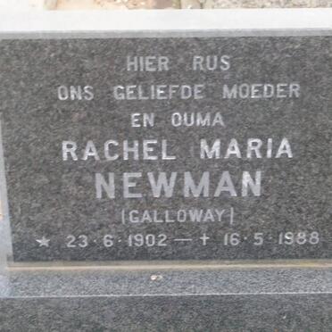 NEWMAN Rachel Maria GALLOWAY 1902-1988