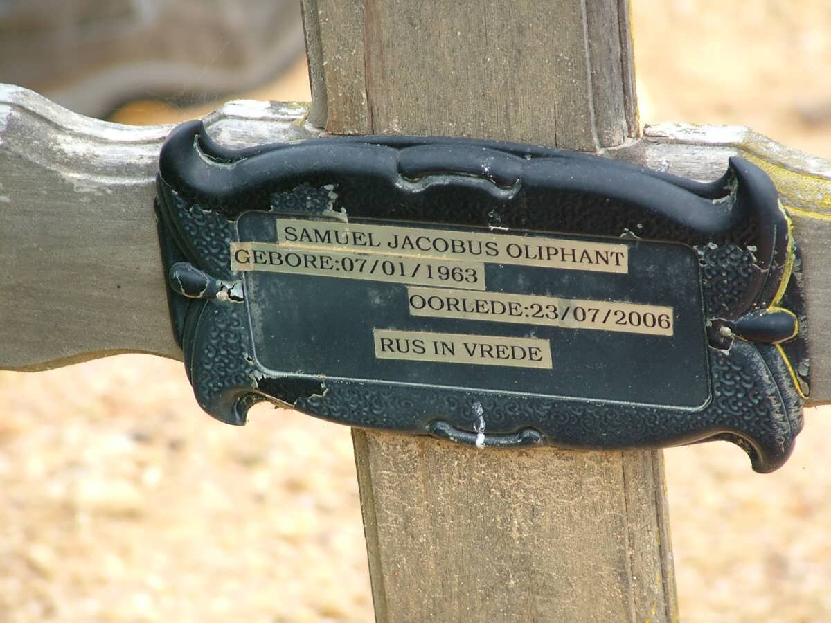OLIPHANT Samuel Jacobus 1963-2006