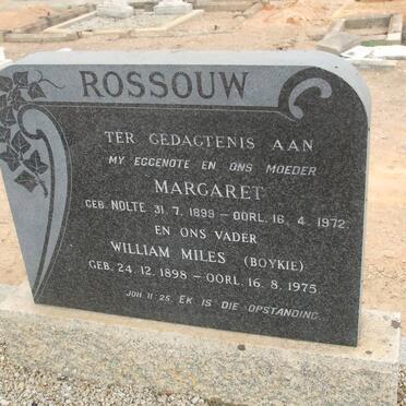 ROSSOUW William Miles 1898-1975 &amp; Margaret 1899-1972