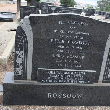 ROSSOUW Pieter Cornelius 1921-1961 &amp; Gesina Magdalena 1932-1992 :: ROSSOUW Chris 1933-1964