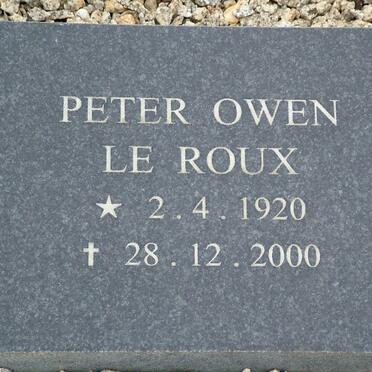 ROUX Peter Owen, le 1920-2000 :: LE ROUX Francina Carolina nee PIENAAR 1923-1983