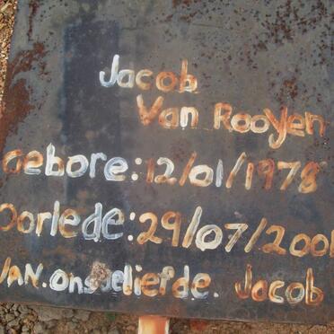 ROOYEN Jacob, van 1978-2001
