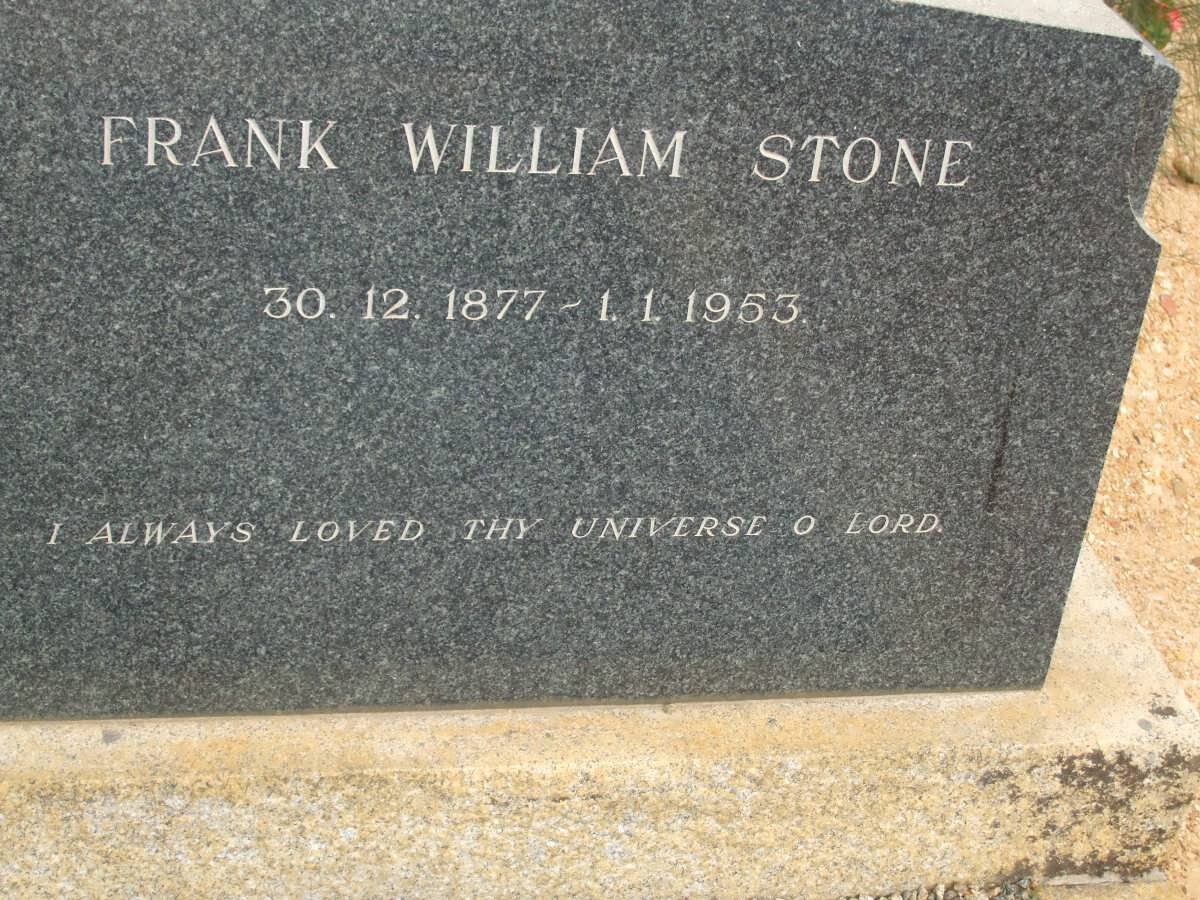 STONE Frank William 1877-1953