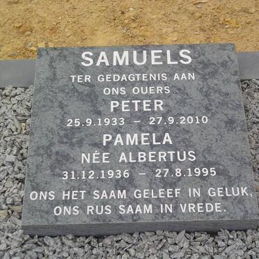 SAMUELS Peter 1933-2010 &amp; Pamela ALBERTUS 1936-1995