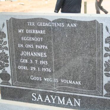 SAAYMAN Johannes 1913-1976