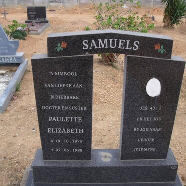 SAMUELS Paulette Elizabeth 1975-1998
