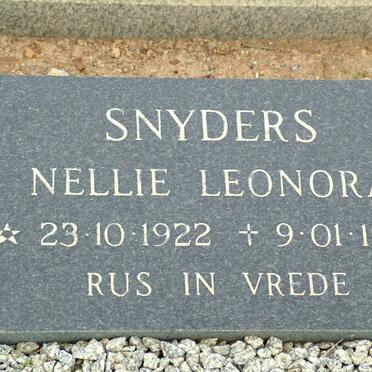 SNYDERS Nellie Leonora 1922-1994