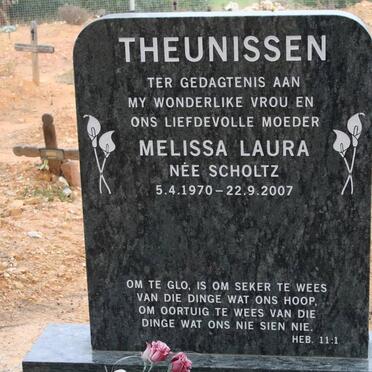 THEUNISSEN Melissa Laura nee SCHOLTZ 1970-2007