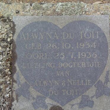 TOIT Alwyna, du 1934-1935