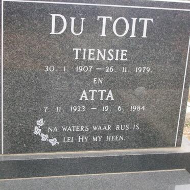 TOIT Tiensie, du 1907-1979 :: DU TOIT Atta 1923-1984