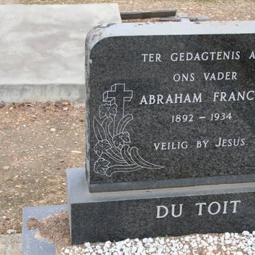 TOIT Abraham Francois, du 1892-1934
