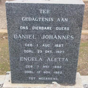 TOIT Daniel Johannes, du 1887-1927 &amp; Engela Aletta 1892-1962