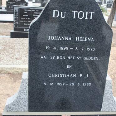 TOIT Christiaan P.J., du 1897-1980 &amp; Johanna Helena 1899-1975
