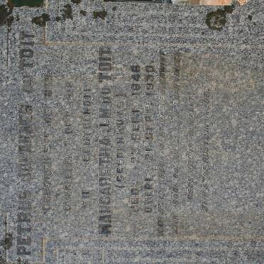 TOIT Petrus Johannes, du 1839-1942 &amp; Margaretha J.M. GELDENHUYS 1846-1930