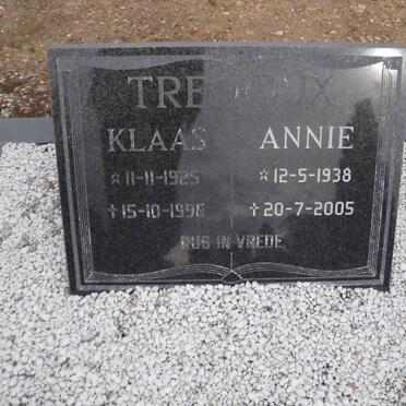 TREDOUX Klaas 1925-1996 &amp; Annie 1938-2005