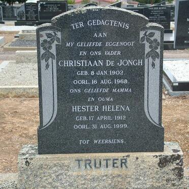 TRUTER Christiaan De Jongh 1902-1968 &amp; Hester Helena 1912-1999