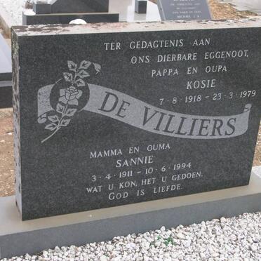 VILLIERS Kosie, de 1918-1979 &amp; Sannie 1911-1994