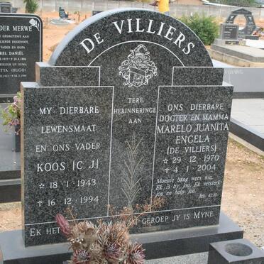 VILLIERS C.J., de 1943-1994 :: DE VILLIERS Marelo Juanita Engela 1970-2004