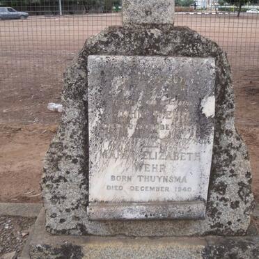 WEHR John -1913 &amp; Maria Elizabeth THUYNSMA -1940