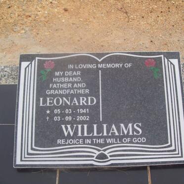 WILLIAMS Leonard 1941-2002