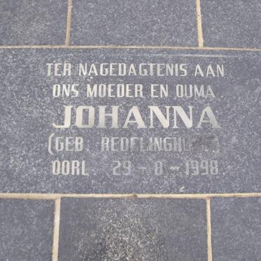 ? Johanna nee REDELINGHUYS -1998