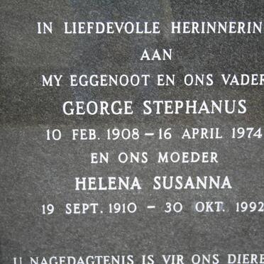 ? George Stephanus 1908-1974 &amp; Helena Susanna 1910-1992