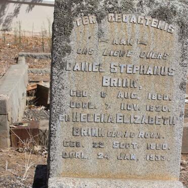 BRINK Daniel Stephanus 1850-1920 &amp; Helena Elizabeth LE ROUX 1850-1933