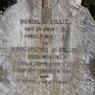 CILLIE Daniel C. 1817-1897 &amp; Margaretha M. MALAN 1815-1892