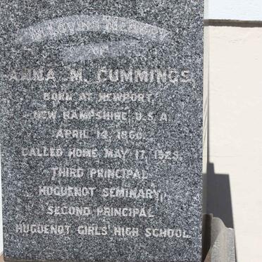 CUMMINGS Anna M. 1860-1925