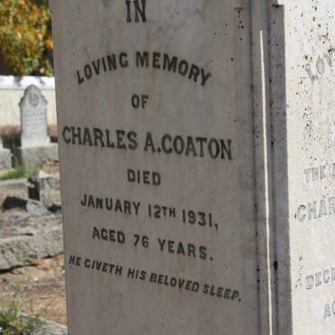 COATON Charles A. -1931 &amp; Rachel -1895 :: COATON Marmaduke -1901 